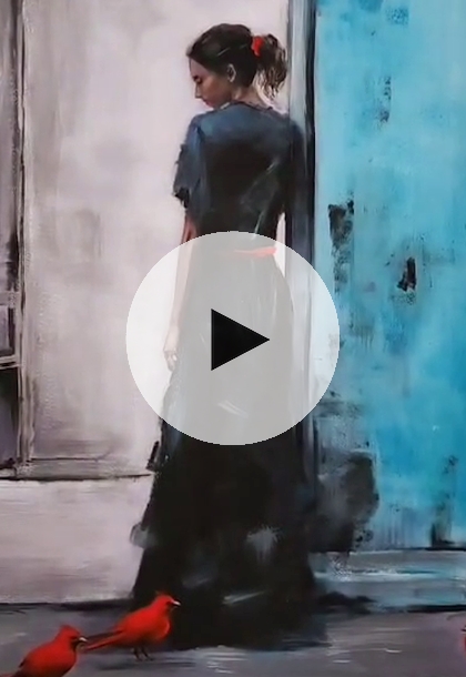 ArteDiAlina.com painting: Lady in Black